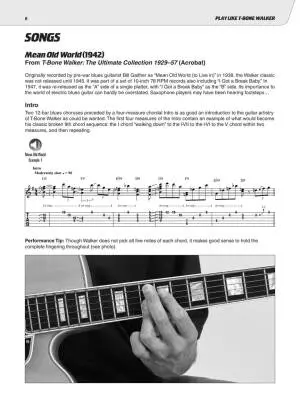 Play like T-Bone Walker - Rubin - Guitar TAB - Book/Audio Online