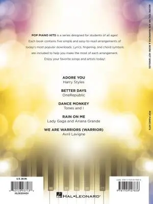Adore You, We Are Warriors & More Hot Singles  - Piano - Book