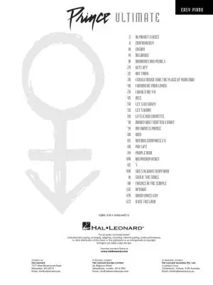 Prince: Ultimate - Easy Piano - Book