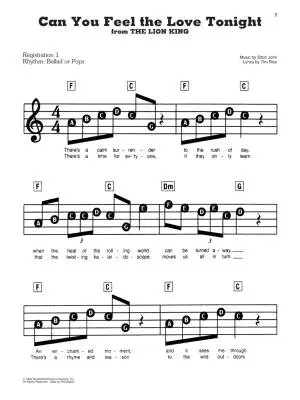 Contemporary Disney, 5th Edition: E-Z Play Today #3 - Electronic Keyboard - Book