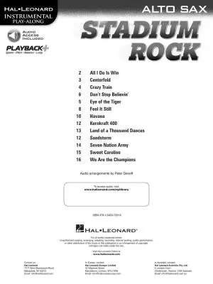 Stadium Rock - Alto Saxophone - Book/Audio Online