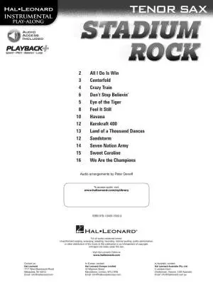 Stadium Rock - Tenor Saxophone - Book/Audio Online