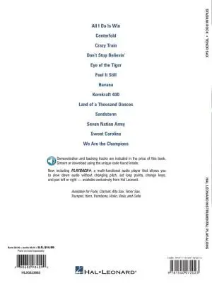 Stadium Rock - Tenor Saxophone - Book/Audio Online