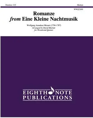 Eighth Note Publications - Romanze (from Eine Kleine Nachtmusik) - Mozart/Marlatt - Woodwind Quintet