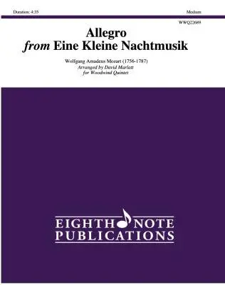 Eighth Note Publications - Allegro (from Eine Kleine Nachtmusik) - Mozart/Marlatt - Woodwind Quintet