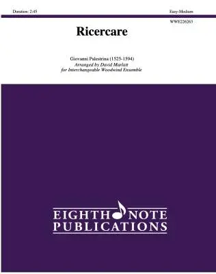 Eighth Note Publications - Ricercare - Palestrina/Marlatt - Flex Woodwind Quintet