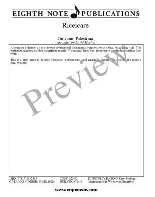 Ricercare - Palestrina/Marlatt - Flex Woodwind Quintet