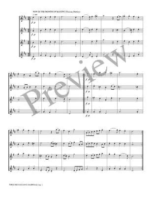 Three Renaissance Madrigals - Marlatt - Saxophone Quartet (AATB)