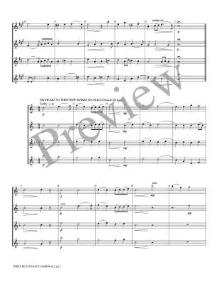 Three Renaissance Madrigals - Marlatt - Saxophone Quartet (AATB)