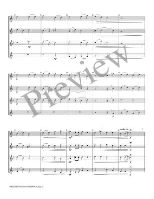 Three Renaissance Madrigals - Marlatt - Saxophone Quartet (AATB)