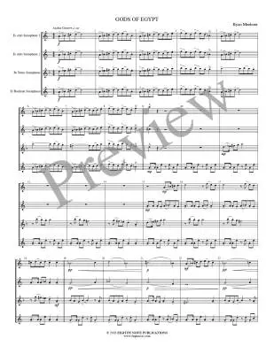 The Gods of Egypt - Meeboer - Saxophone Quartet (AATB)