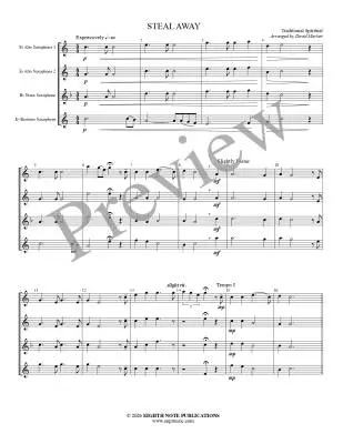 Steal Away - Marlatt - Saxophone Quartet (AATB)