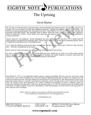 The Uprising - Marlatt - Saxophone Quartet (AATB)