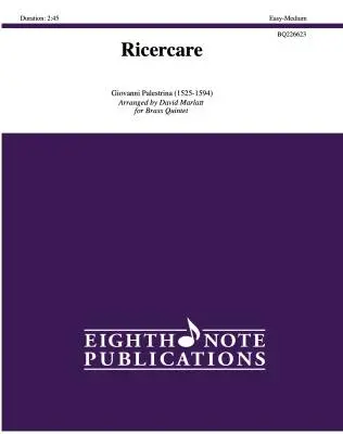 Eighth Note Publications - Ricercare - Palestrina/Marlatt - Brass Quintet