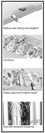 QG14K - James Galway Q Series Edition - Sterling Silver Body & Headjoint - C# Trill,  Inline G, 14K Riser