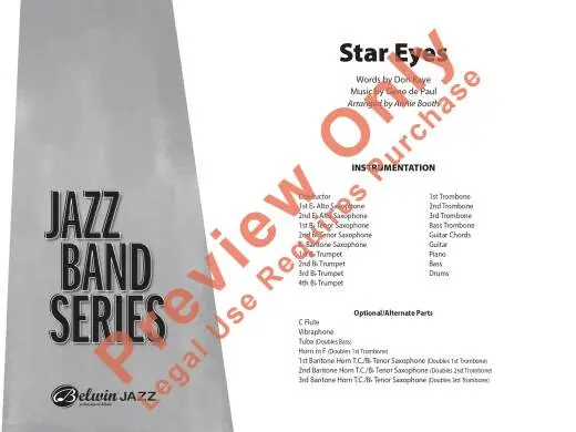 Star Eyes - Paul/Booth - Jazz Ensemble - Gr. 3