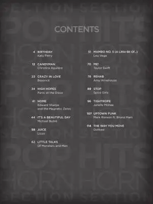 Pop Hits - Horn Section - Book
