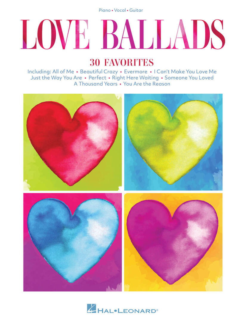 Love Ballads - Piano/Vocal/Guitar - Book