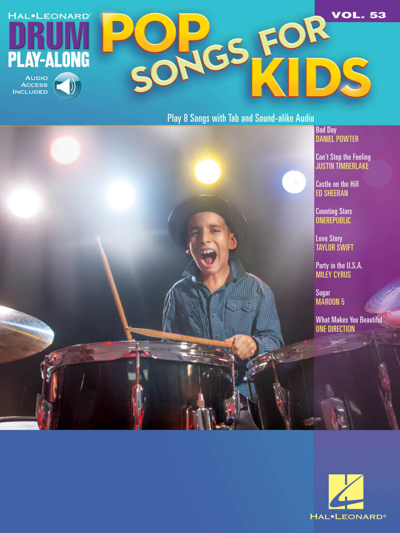 Pop Songs for Kids: Drum Play-Along Volume 53 - Book/Audio Online