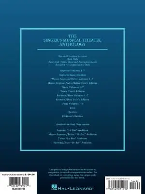 Singer\'s Musical Theatre Anthology, Volume 7 - Mezzo-Soprano/Belter - Book/Audio Online