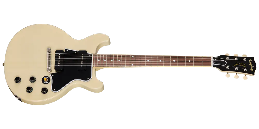 1960 Les Paul Special Double Cut Reissue Electric Guitar with Hardshell Case - TV White