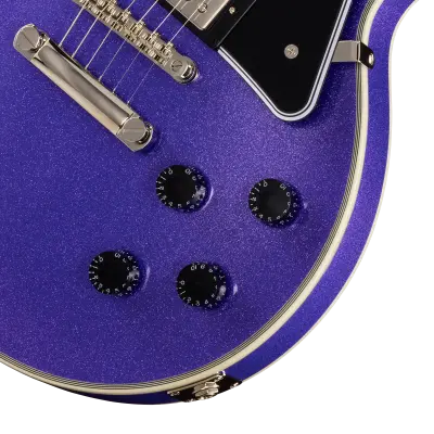 Inspired by Gibson Custom Les Paul Custom Electric Guitar with Hardshell Case - Amethyst Sparkle