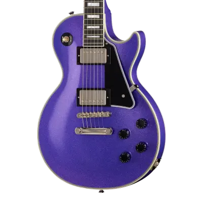Inspired by Gibson Custom Les Paul Custom Electric Guitar with Hardshell Case - Amethyst Sparkle