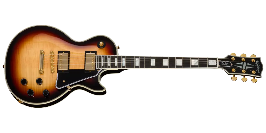 Inspired by Gibson Custom Les Paul Custom Electric Guitar with Hardshell Case - Sedona Burst