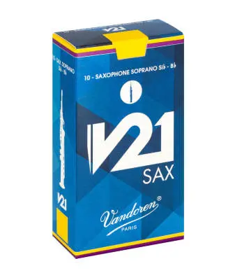 Vandoren - V21 Soprano Saxophone Reeds - Strength 2.5, 10 Pack