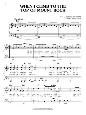 School of Rock - Webber/Slater - Easy Piano - Book