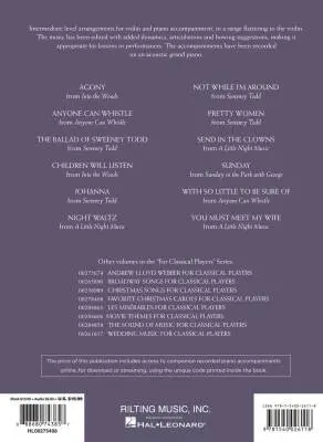 Sondheim for Classical Players - Violin/Piano - Book/Audio Online