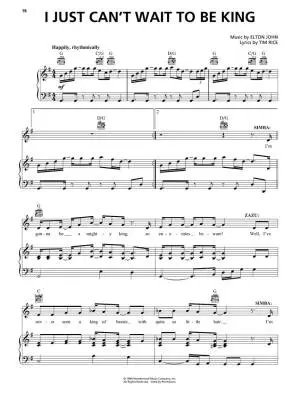 The Lion King (2019) - John/Rice/Zimmer - Piano/Vocal/Guitar - Book