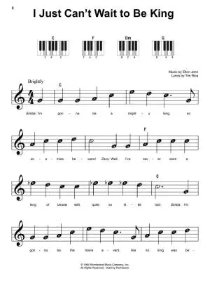 The Lion King: Super Easy Songbook - Electronic Keyboard - Book