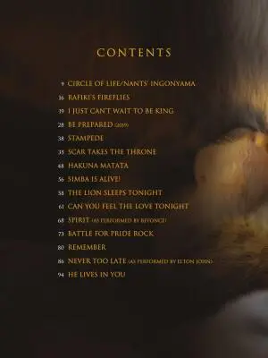The Lion King (2019) - John/Rice/Zimmer - Easy Piano - Book