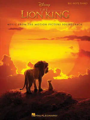 Hal Leonard - The Lion King (2019) - John/Rice/Zimmer - Big Note Piano - Book