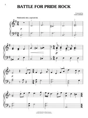 The Lion King (2019) - John/Rice/Zimmer - Big Note Piano - Book