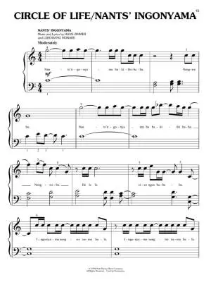 The Lion King (2019) - John/Rice/Zimmer - Big Note Piano - Book