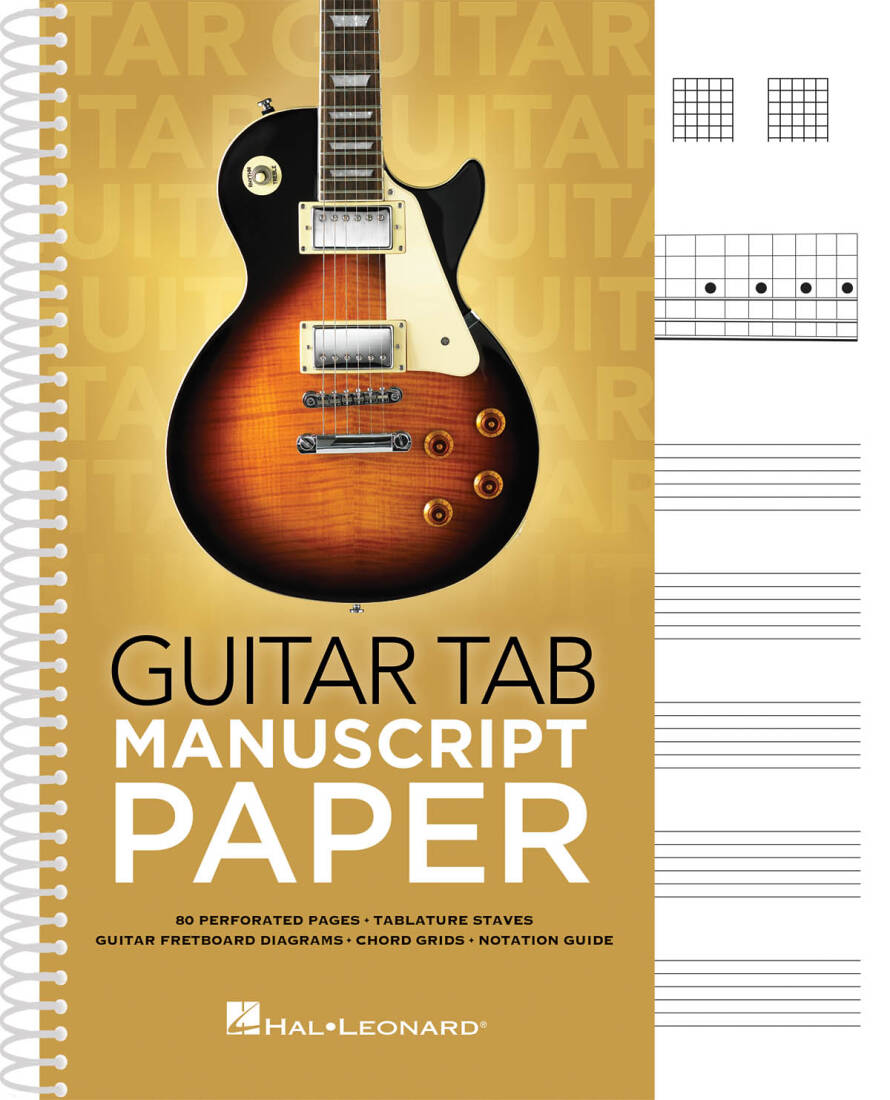 Guitar Tab Manuscript Paper - 80 Pages