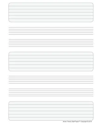 Music Theory Staff Paper - Roberson - 48 Pages