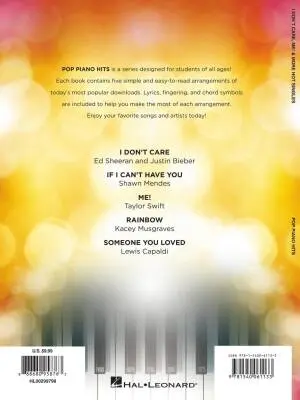 I Don\'t Care, Me! and More Hot Singles - Piano - Book