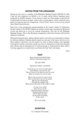 Circle of Life - Abeleda-Piquero - Choral Octavo - SATB Accompanied