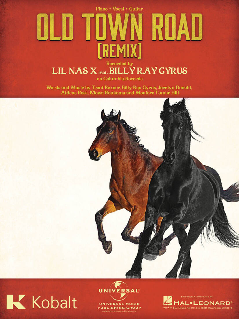 Old Town Road [Remix] - Nas X/Cyrus - Piano/Vocal - Sheet