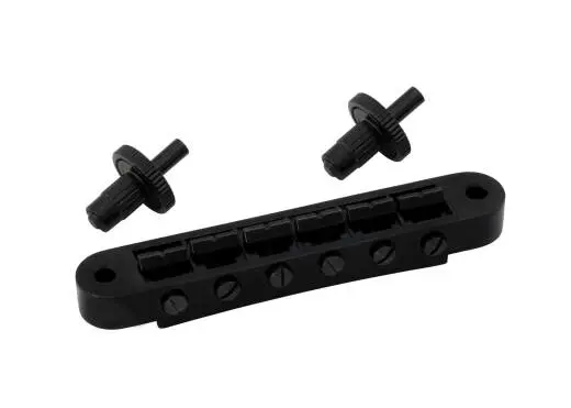 Grover - Tune-O-Matic Guitar Bridge, Notched - Black Chrome