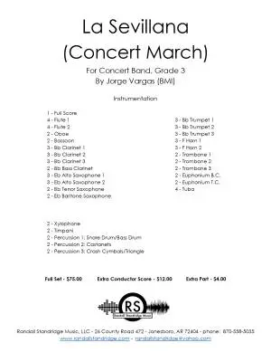 La Sevillana (Concert March) - Vargas - Concert Band - Gr. 3