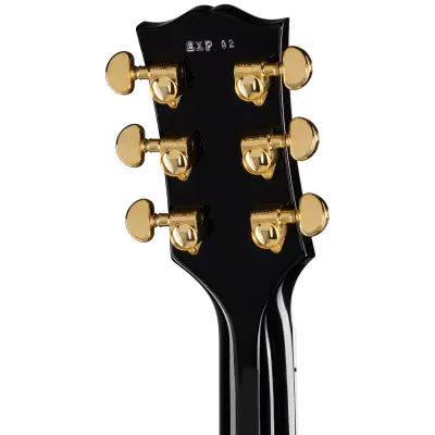 Les Paul Custom Long Scale Electric Guitar with Hardshell Case - Ebony