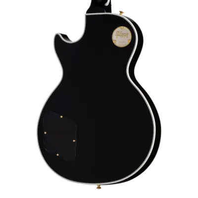 Les Paul Custom Long Scale Electric Guitar with Hardshell Case - Ebony