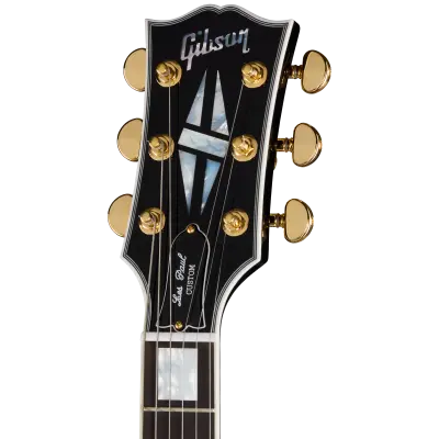 Les Paul Custom Long Scale Electric Guitar with Hardshell Case - Ebony