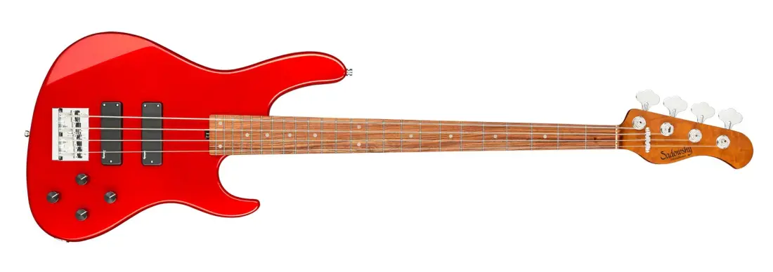 MetroExpress 24-Fret Modern 4-String Bass, Morado Fingerboard - Candy Apple Red Metallic