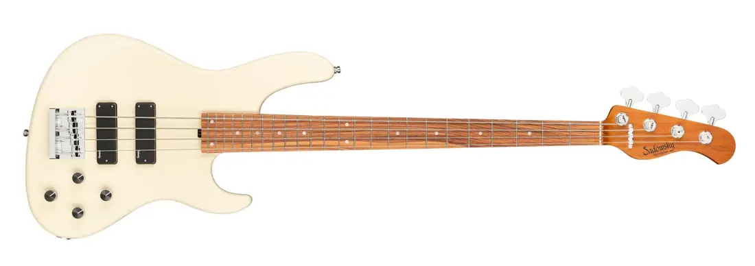 MetroExpress 24-Fret Modern 4-String Bass, Morado Fingerboard - Olympic White