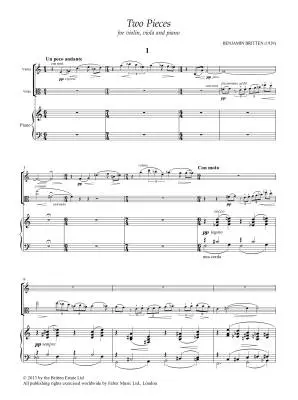 Two Pieces - Britten - Violin/Viola/Piano